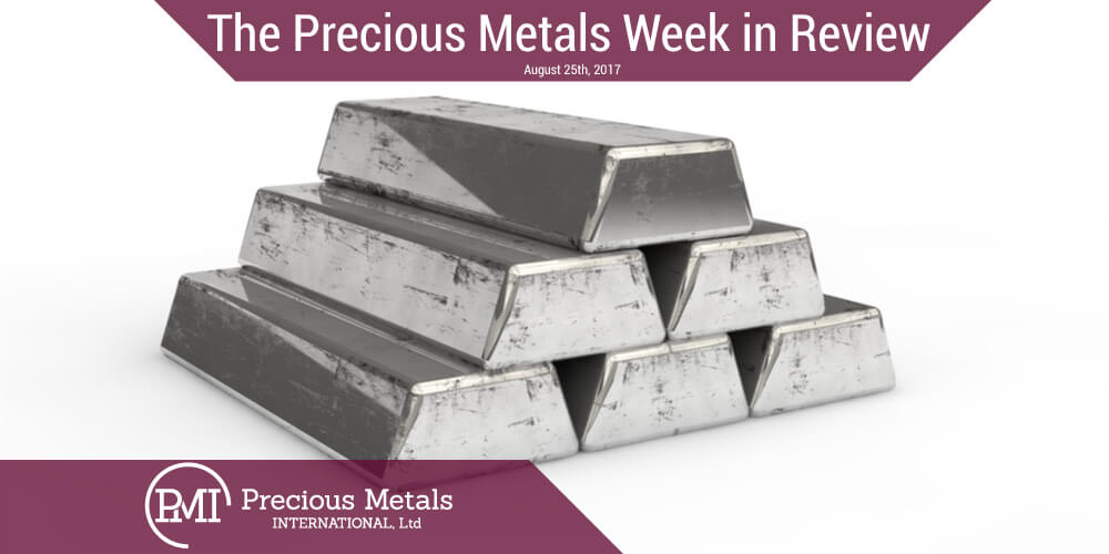 The Precious Metals Week in Review - August 25, 2017 - Precious Metals International