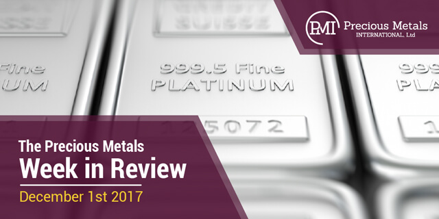 The Precious Metals Week in Review - December 1, 2017