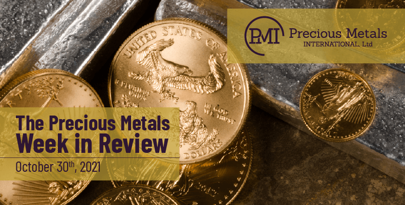 The Precious Metals Week in Review – October 29th, 2021.