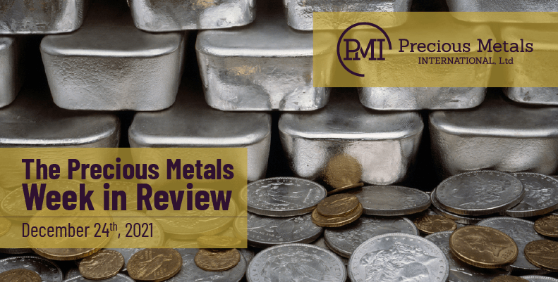 The Precious Metals Week in Review – December 24th, 2021