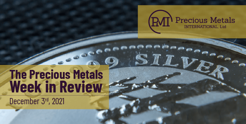 The Precious Metals Week in Review – December 3rd, 2021