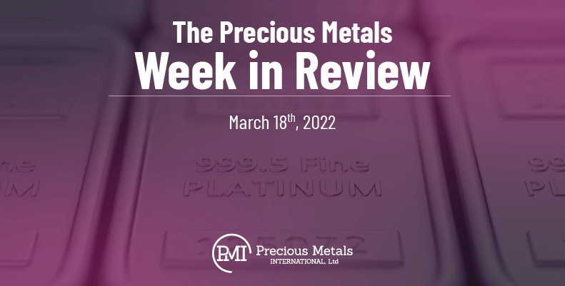 The Precious Metals Week in Review – March 18th, 2022
