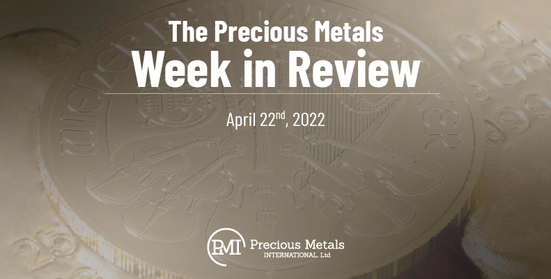 The Precious Metals Week in Review – April 22nd, 2022