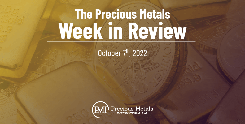 The Precious Metals Week in Review – October 7th, 2022