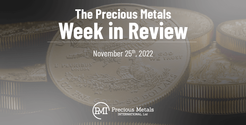 The Precious Metals Week in Review – November 25th, 2022