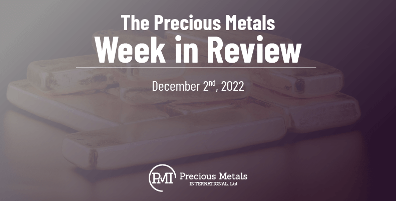 The Precious Metals Week in Review – December 2nd, 2022