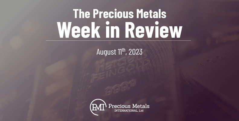 The Precious Metals Week in Review – August 11th, 2023.