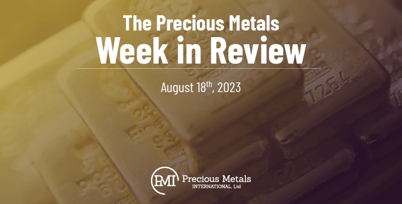 The Precious Metals Week in Review – August 18th, 2023.