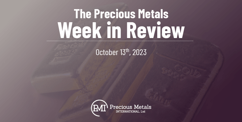 The Precious Metals Week in Review – October 13th, 2023.