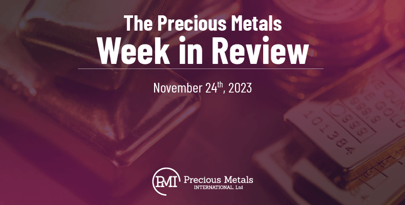 The Precious Metals Week in Review – November 24th, 2023.